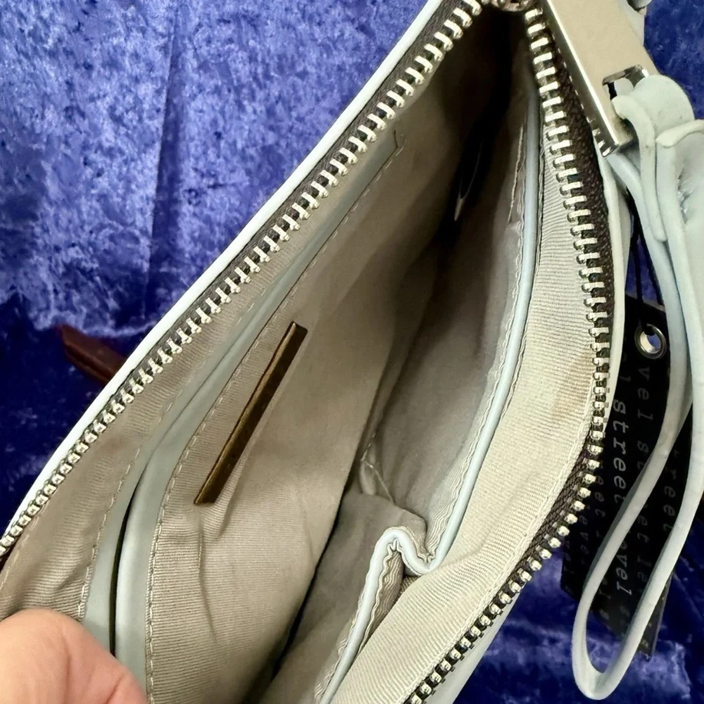 Street Level Pale Blue Clutch‎ Handbag Wristlet Envelope Fold Vegan New w/ Tags